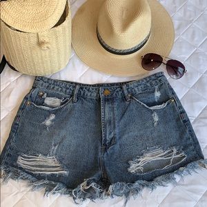 Articles of society denim shorts